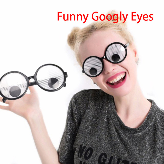 Funny Googly Eyes Goggles Shaking Eyes Eyeball Glasses Funny Birthday Party  Cosplay Glasses Eyewear Props Novelty